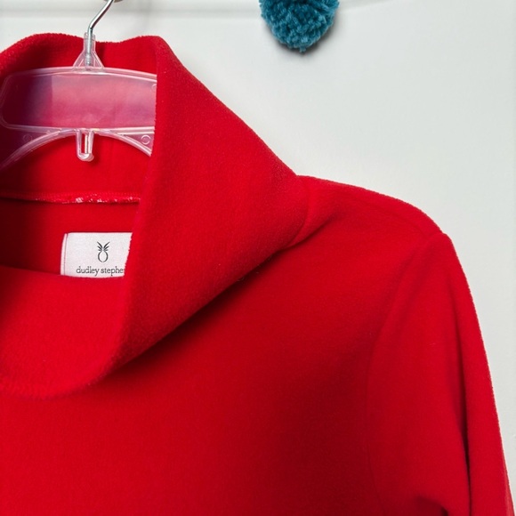Dudley Stephens Greenpoint Fleece Turtleneck Red Sweater - Picture 3 of 9